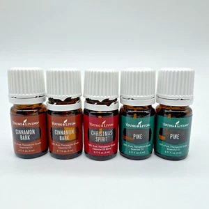 Young Living Essential Oil 5ml Lot 5 Partial Christmas Spirit Cinnamon Bark Pine - Picture 1 of 14