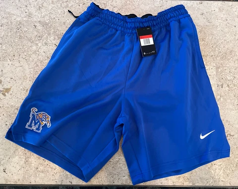 Nike Memphis TIgers Spotlight Basketball Short Men's L Royal Blue DC2517 Pockets Cover