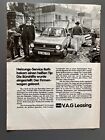 V.A.G. Leasing VW Golf 1 Oldtimer Original 1982 Vintage Advert Werbung