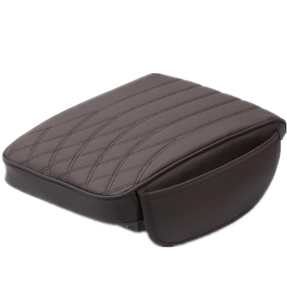 Consola central coche caja almohadilla protectora reposabrazos cojín funda organizador almacenamiento PU Foto 1 de 4