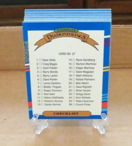 1991 Donruss Diamond Kings Set 27 Karten Biggio Bonds Larkin Clemens Sandberg - Bild 1 von 1