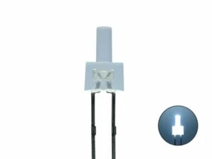 20 x LED 2mm - Tower-LED - kaltweiß 3,3V - diffus - langer Kopf - Bild 1 von 2