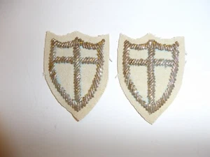 e1712 WW2 British 8th Army North Africa bullion pair R21B4 - Picture 1 of 3