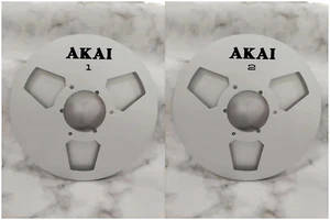 Ein Paar 10,5" Silber AKAI Tonbandspule Hochwertige Aluminium Aufnahmespule - Bild 1 von 4