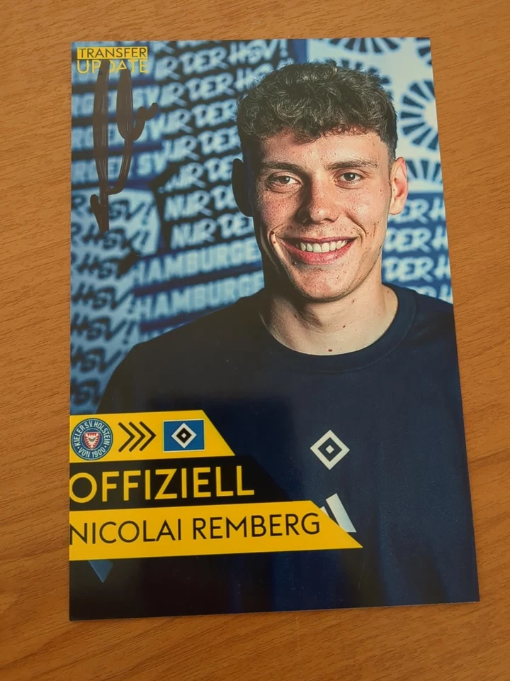 Orginales Autogramm. HSV. DFB. Hamburg. Bundesliga. 2025/26. Nicolai Remberg - Bild 1 von 1