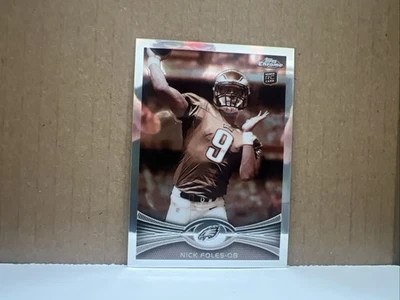 2012 TOPPS CHROME NICK FOLES SEPIA ROOKIE REFRACTOR 48/99 RC Super Bowl MVP - Image 1 of 4