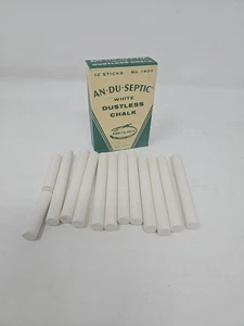 An-Du-Septic Bonney Smith No 1400 White Low Dust Chalk (12 Sticks) - Picture 1 of 6