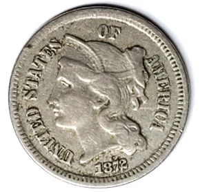 1872 Three Cent Nickel - Picture 1 of 3