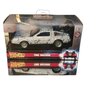BACK TO THE FUTURE TIME MACHINE DIE-CAST-Jadatoys,1:32,Brushed Metal/GreyWCamo. - Picture 1 of 7