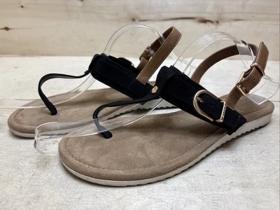ESPRIT DAMEN ZEHENTRENNER SANDALEN SANDALETTEN SLING SLIPPER GR:39 UK:6 SCHWARZ - Bild 1 von 4