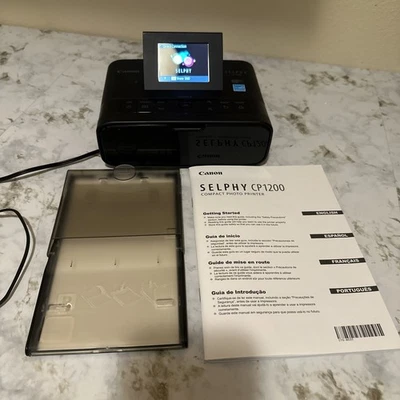 Canon Selphy CP1200 black portable Photo Printer For parts only Read  - Image 1 of 4