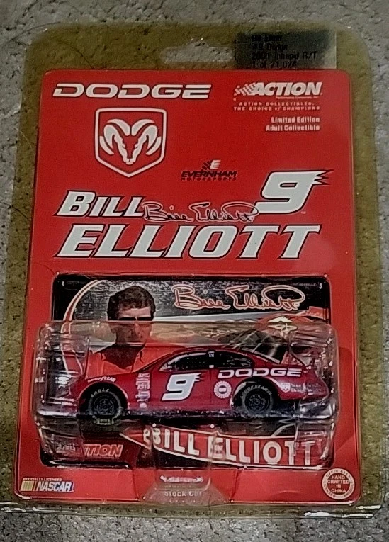 Bill Elliott #9 Dodge 2001 Acción 1/64 Nascar Diecast Foto 1 de 1