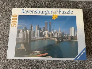Vintage 1992 New York City Ravensburger 5000 Piece Puzzle Jigsaw Twin Towers - Picture 1 of 11