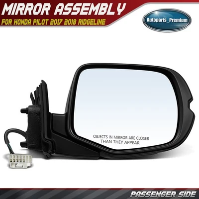 Espejo retrovisor eléctrico derecho con plegable manual térmico para Honda Pilot 2017 2018 Ridgeline Foto 1 de 4