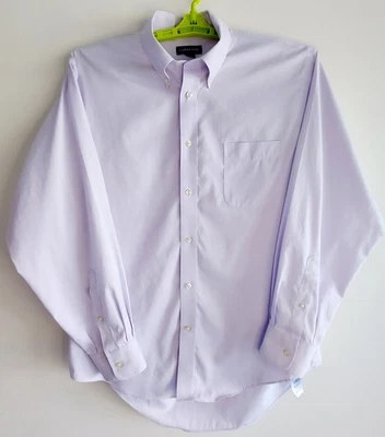 Camisa Oxford de manga larga de lavanda LANDS END para hombre 16-34 100 % algodón Foto 1 de 4