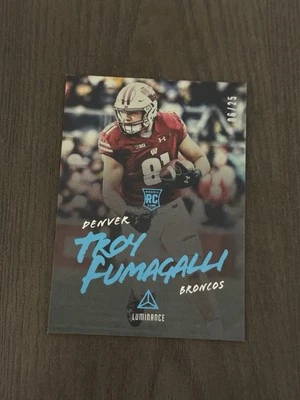 2018 Panini Luminance Platinum Blue SSP /25 #199 TROY FUMAGALLI Rookie Card RC - Image 1 of 2