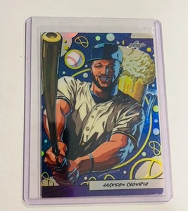 JACKSON CHOURIO 2024 Leaf Metal Chrome ANIME NATION #23/49 MILWAUKEE PURPLE - Picture 1 of 2