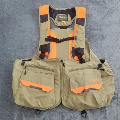 Cabela's Upland Pro Strap Vest Khaki Safety Orange Bird Hunting - Image 1 of 4