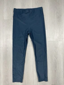 Sweaty Betty High Shine 7/8 Leggings Size Large Solid Teal Workout Yoga - Picture 1 of 5