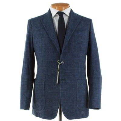 Abrigo deportivo Sartorio Kiton nuevo con etiquetas mezcla de lana talla 50R (40R EE. UU.) en azul melange Foto 1 de 4