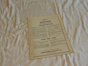 1954 Evinrude Outboard 7.5 HP Fleetwin Parts Catalog Manual 7514 7515 7516 7517 - Picture 1 of 4