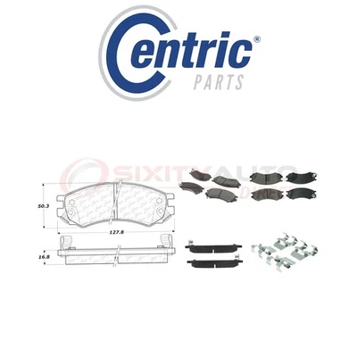 Centric Semi Metallic Brake Pads w Shim for 1991-2002 Saturn SL2 1.9L L4 - zq Foto 1 de 4
