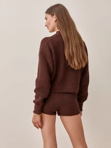 Reformation Größe XL braun Fiore Shorts Set $ 248 - Bild 1 von 9