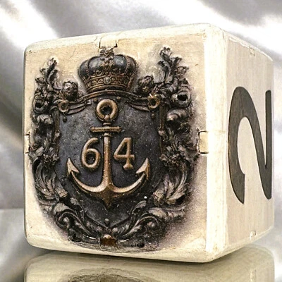 Maritime Majesty - Waves of Strategy - Backgammon Doubling Cube 36mm - Image 1 of 4