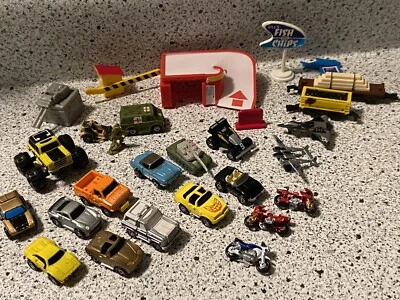 Micro Machines Lot of 19 Vehicles: Cars Planes Motorcycles Plus Extras - Image 1 of 4
