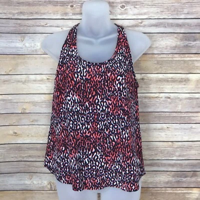 JOIE Top Womens XS Leopard Silk Pocket Tank Sleeveless Scoop Neck Pullover - Imagem 1 de 4