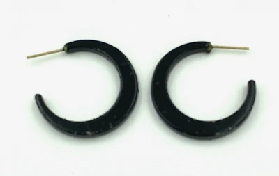 Lote 13 pendientes de aro de metal negro Foto 1 de 3