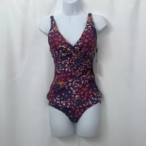 Women’s Nip Tuck Swim 2 Piece Tankini Swimsuit Size 4 NEW WITH TAGS Purple/Pink - Picture 1 of 8