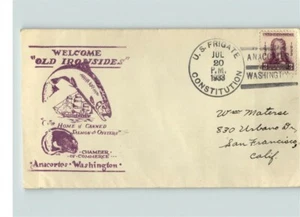 Fragata de los Estados Unidos CONSTITUCIÓN ""Old Ironsides"" 20 de julio de 1933 Anacortes, Washington sl - Imagen 1 de 1