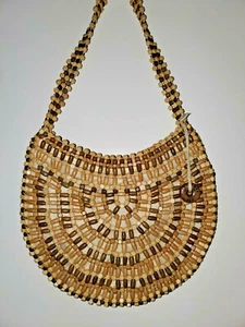 The Sak Madera Cuentas Cartera Hobo Bolso Boho Hippie Bohemio Natural - Imagen 1 de 3