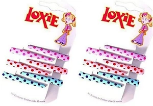 2 Set of 6 Pcs Bright Colored Pastel Spotty Hair Slides Hair Grips Kirby - Picture 1 of 2