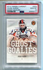 2014-2015 Finnish Cardset Ghost Goalies GG4 Juuse Saros RC Rookie Card PSA 10 MT