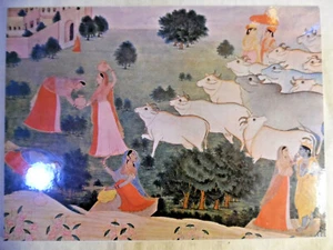 Colgante de pared vintage del Museo Metropolitano de Arte Krishna y Radha - Imagen 1 de 7