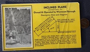 RARE 1920-30s Era Johnstown Pennsylvania Inclined Plane Railway photo postcard! - Picture 1 of 1