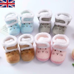 Kids Infant Baby Girls Boys Toddler Warm Slippers Socks Crib Shoes Boots - Picture 1 of 10