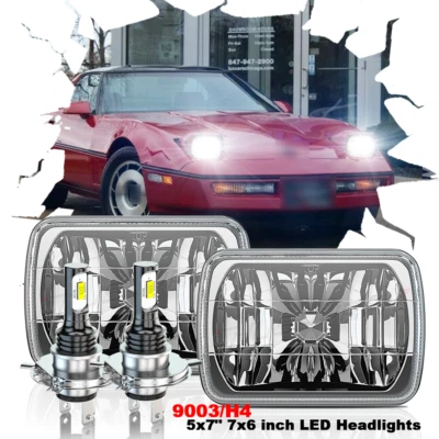 Par de faros LED HI-LO Beam DOT de 5x7 pulgadas para Chevrolet Corvette 1984~96/S10 Foto 1 de 4