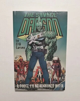 RARE SEALED - THE SAVAGE DRAGON Vol 1 TPB TP Force To Be Reckoned With 1996 NEW - Image 1 of 3
