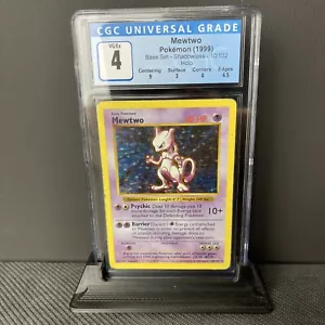 Pokemon TCG Shadowless Mewtwo - Base Set - CGC 4 - Picture 1 of 7