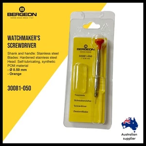 Bergeon 30081-050 1 x Swiss Screwdriver size 0.50 Watchmakers AUSTRALIAN STOCK - Picture 1 of 1