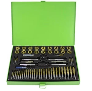 JBM 50792 VALIGETTA CON 58 PIEZZI DI MASCHI E FILIERE RIVESTITI IN TITANIO PASSO - Foto 1 di 4