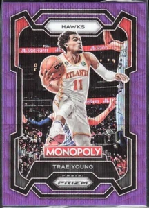 TRAE YOUNG 2023-24 Panini PRIZM MONOPOLY #4 [PURPLE PRIZM]--ATLANTA HAWKS - Picture 1 of 2