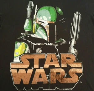 Star Wars T Shirt Medium Boba Fett Licensed EUC Mandalorian INV2153 - Picture 1 of 6