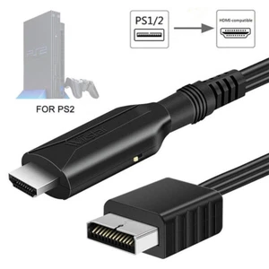 PS2 à l'adaptateur HDMI Câble convertisseur vidéo audio PS2/PS1 vers HDMI - Zdjęcie 1 z 12