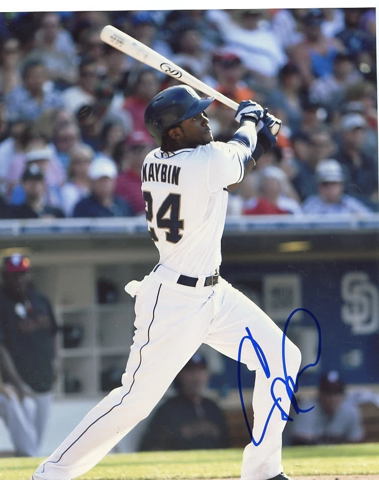 FOTO 8X10 FIRMADA POR CAMERON MAYBIN #24 SAN DIEGO PADRES CON CERTIFICADO DE AUTENTICIDAD Foto 1 de 1