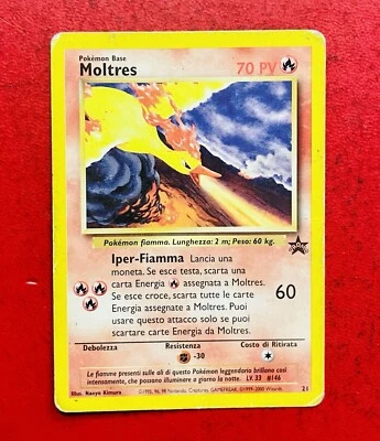 Lotto Carte Pokemon MOLTRES - PROMO 21 - BLACK STAR - ITA - - Immagine 1 di 2