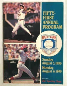 Hall Of Fame 51st Annual Program, Aug 1990, Jim Palmer, Joe Morgan, Free Shpg - Picture 1 of 3